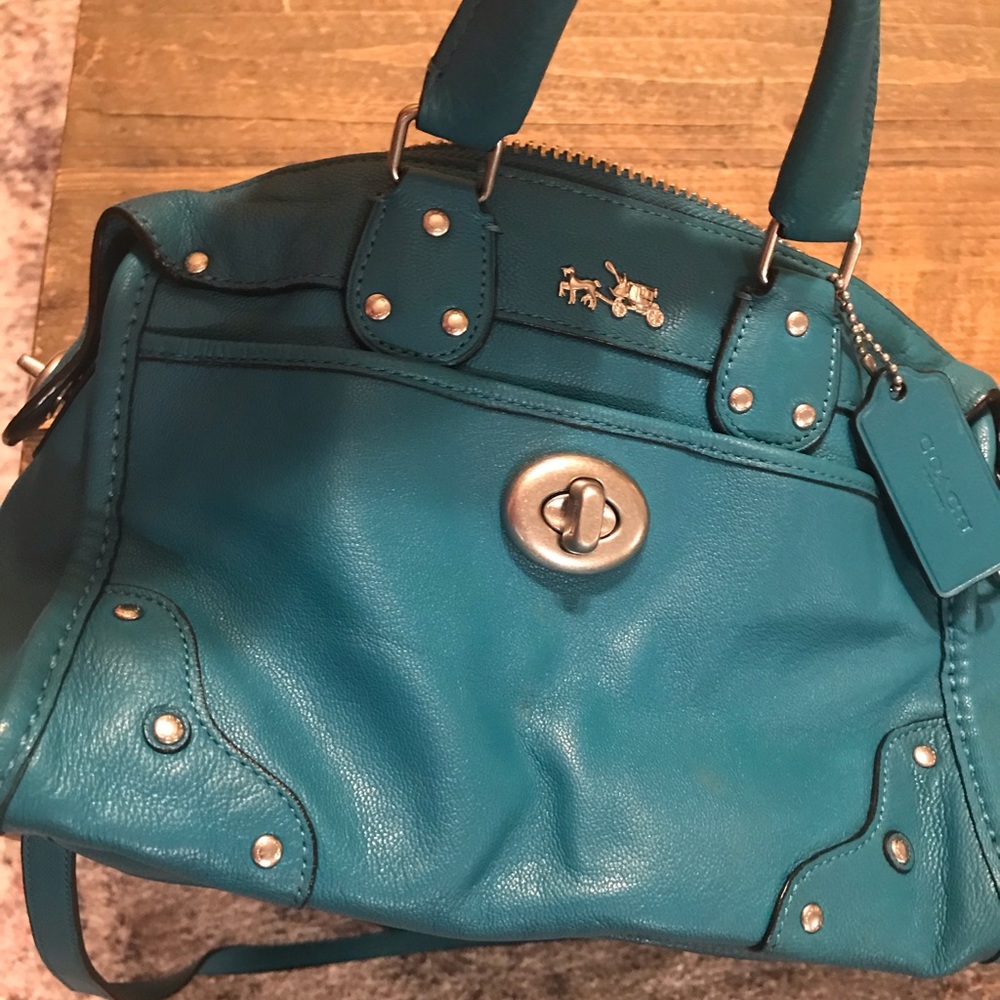 Turquoise crossover bag/purse